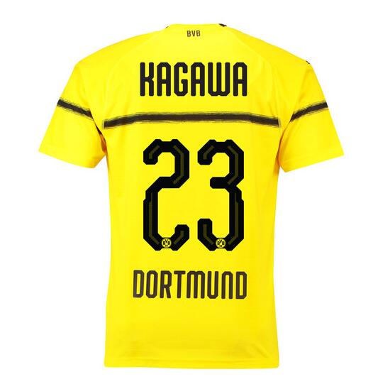 Borussia Dortmund 2018/19 Kagawa 23 Cup Home Shirt Soccer Jersey - Click Image to Close
