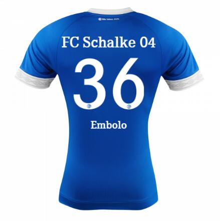 FC Schalke 04 2018/19 Breel Embolo 36 Home Shirt Soccer Jersey - Click Image to Close