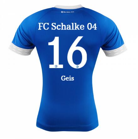 FC Schalke 04 2018/19 Johannes Geis 16 Home Shirt Soccer Jersey - Click Image to Close