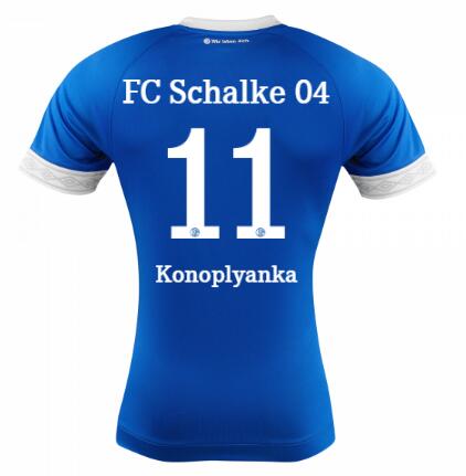 FC Schalke 04 2018/19 Yevhen Konoplyanka 11 Home Shirt Soccer Jersey - Click Image to Close