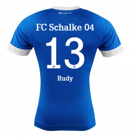 FC Schalke 04 2018/19 Sebastian Rudy 13 Home Shirt Soccer Jersey - Click Image to Close
