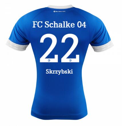 FC Schalke 04 2018/19 Steven Skrzybski 22 Home Shirt Soccer Jersey - Click Image to Close