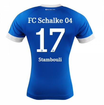 FC Schalke 04 2018/19 Stambouli 17 Home Shirt Soccer Jersey - Click Image to Close