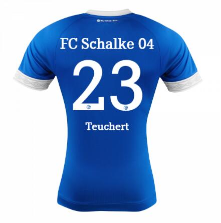 FC Schalke 04 2018/19 Cedric Teuchert 23 Home Shirt Soccer Jersey - Click Image to Close