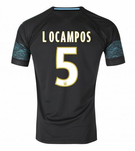 Olympique de Marseille 2018/19 L OCAMPOS 5 Away Shirt Soccer Jersey - Click Image to Close