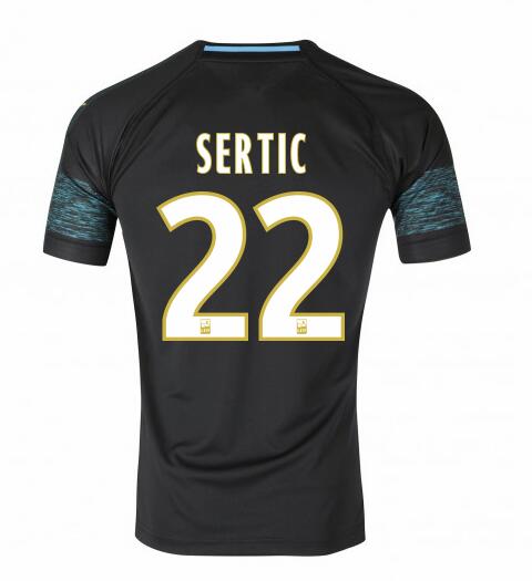 Olympique de Marseille 2018/19 SERTIC 22 Away Shirt Soccer Jersey - Click Image to Close