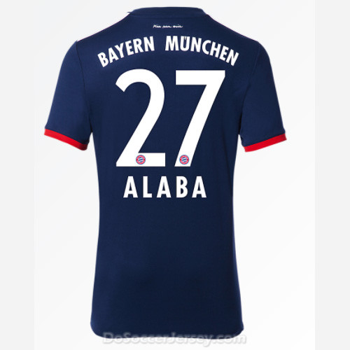 Bayern Munich 2017/18 Away Alaba #27 Shirt Soccer Jersey - Click Image to Close