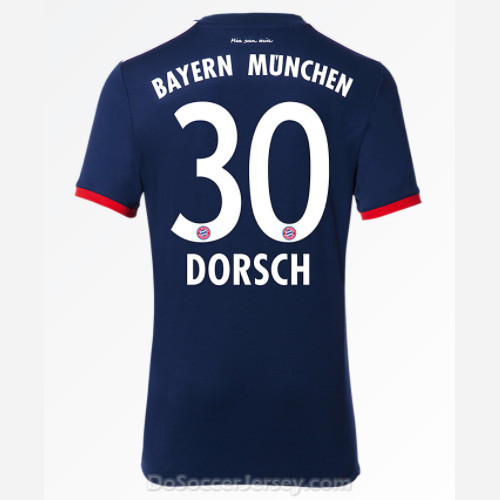 Bayern Munich 2017/18 Away Dorsch #30 Shirt Soccer Jersey - Click Image to Close