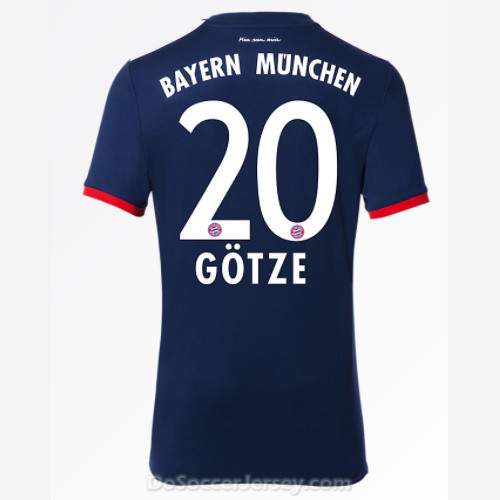 Bayern Munich 2017/18 Away Götze #20 Shirt Soccer Jersey - Click Image to Close