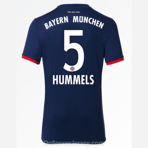 Bayern Munich 2017/18 Away Hummels #5 Shirt Soccer Jersey - Click Image to Close
