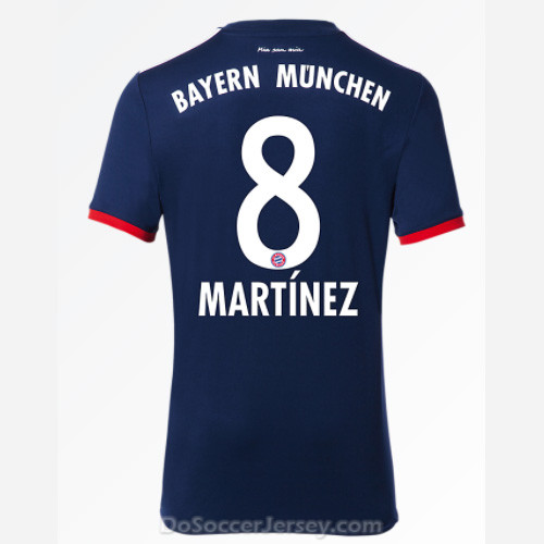 Bayern Munich 2017/18 Away Martínez #8 Shirt Soccer Jersey - Click Image to Close