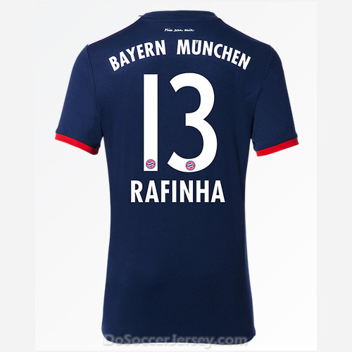 Bayern Munich 2017/18 Away Rafinha #13 Shirt Soccer Jersey - Click Image to Close