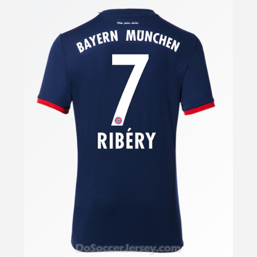 Bayern Munich 2017/18 Away Ribéry #7 Shirt Soccer Jersey - Click Image to Close