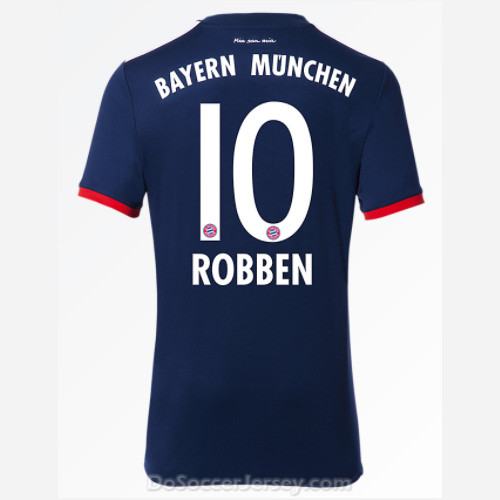 Bayern Munich 2017/18 Away Robben #10 Shirt Soccer Jersey - Click Image to Close