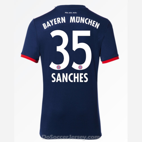 Bayern Munich 2017/18 Away Sanches #35 Shirt Soccer Jersey - Click Image to Close