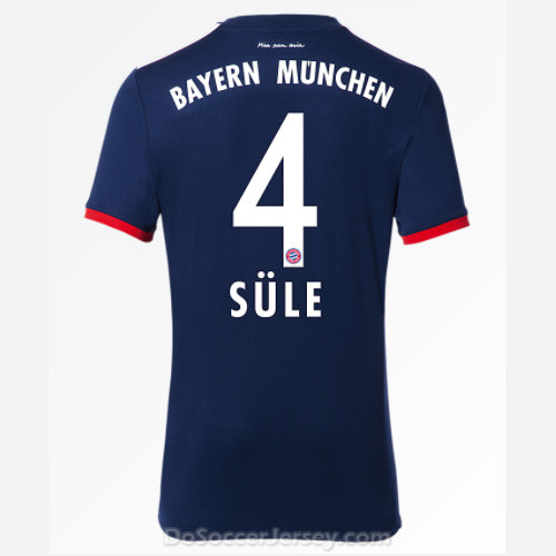 Bayern Munich 2017/18 Away Süle #4 Shirt Soccer Jersey - Click Image to Close