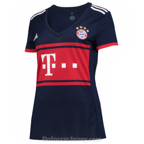 Bayern Munich 2017/18 Away Women's Shirt Soccer Jersey - Click Image to Close