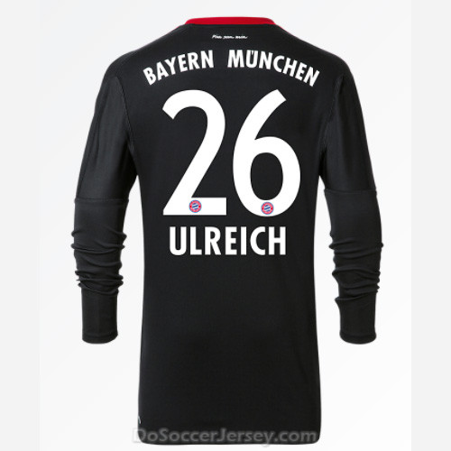 Bayern Munich 2017/18 Goalkeeper Ulreich #26 Black Long Sleeved Shirt - Click Image to Close