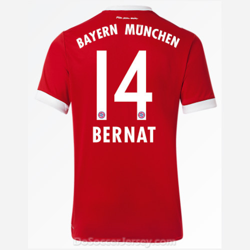 Bayern Munich 2017/18 Home Bernat #14 Shirt Soccer Jersey - Click Image to Close