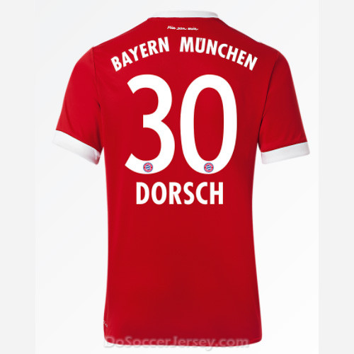 Bayern Munich 2017/18 Home Dorsch #30 Shirt Soccer Jersey - Click Image to Close