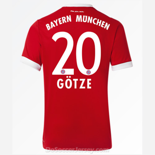 Bayern Munich 2017/18 Home Götze #20 Shirt Soccer Jersey - Click Image to Close
