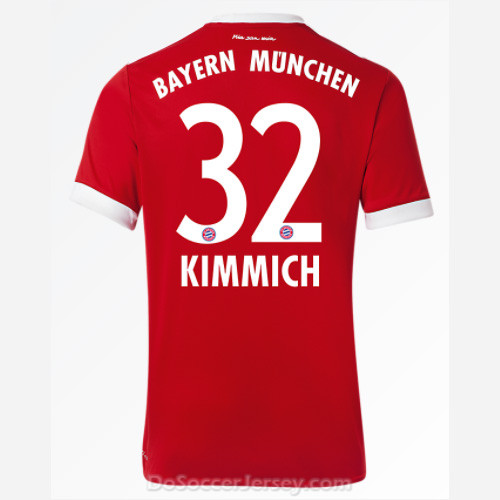 Bayern Munich 2017/18 Home Kimmich #32 Shirt Soccer Jersey - Click Image to Close