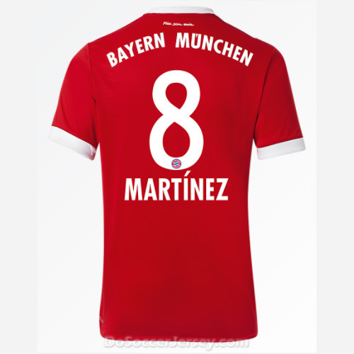 Bayern Munich 2017/18 Home Martínez #8 Shirt Soccer Jersey - Click Image to Close