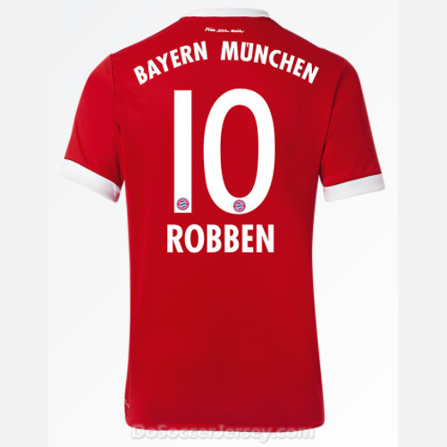 Bayern Munich 2017/18 Home Robben #10 Shirt Soccer Jersey - Click Image to Close