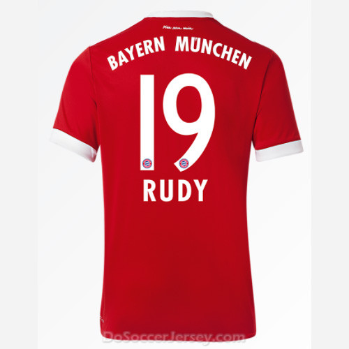 Bayern Munich 2017/18 Home Rudy #19 Shirt Soccer Jersey