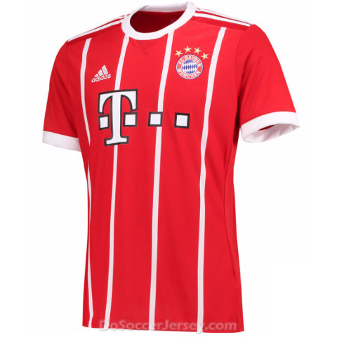 Bayern Munich 2017/18 Home Shirt Soccer Jersey - Click Image to Close