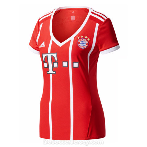 Bayern Munich 2017/18 Home Women's Shirt Soccer Jersey - Click Image to Close