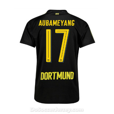 Borussia Dortmund 2017/18 Away Aubameyang #17 Shirt Soccer Jersey