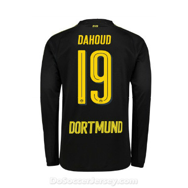 Borussia Dortmund 2017/18 Away Dahoud #19 Long Sleeve Soccer Shirt