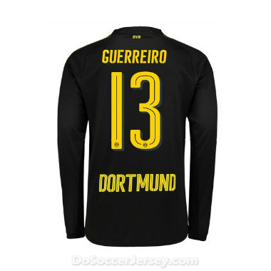 Borussia Dortmund 2017/18 Away Guerreiro #13 Long Sleeve Soccer Shirt