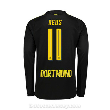 Borussia Dortmund 2017/18 Away Reus #11 Long Sleeve Soccer Shirt - Click Image to Close