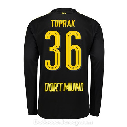 Borussia Dortmund 2017/18 Away Toprak #36 Long Sleeve Soccer Shirt - Click Image to Close
