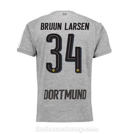Borussia Dortmund 2017/18 Third Bruun Larsen #34 Shirt Soccer Jersey