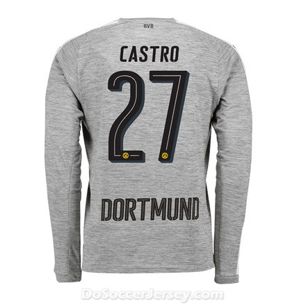 Borussia Dortmund 2017/18 Third Castro #27 Long Sleeve Soccer Shirt