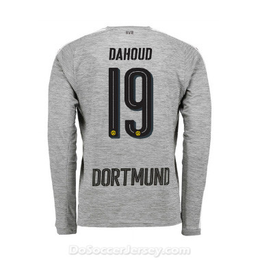 Borussia Dortmund 2017/18 Third Dahoud #19 Long Sleeve Soccer Shirt - Click Image to Close