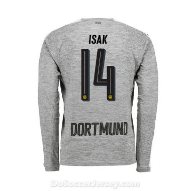 Borussia Dortmund 2017/18 Third Isak #14 Long Sleeve Soccer Shirt - Click Image to Close