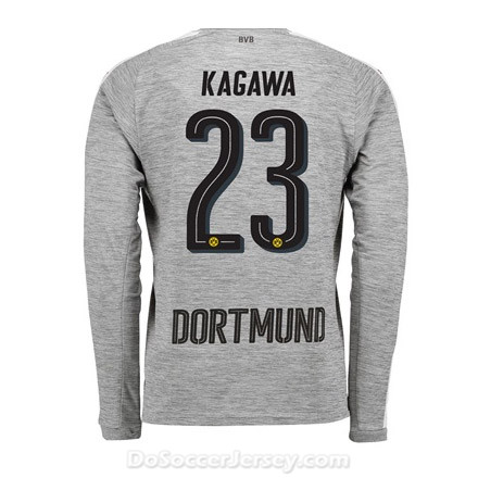 Borussia Dortmund 2017/18 Third Kagawa #23 Long Sleeve Soccer Shirt - Click Image to Close