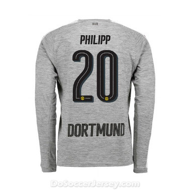 Borussia Dortmund 2017/18 Third Philipp #20 Long Sleeve Soccer Shirt
