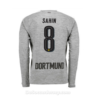 Borussia Dortmund 2017/18 Third Sahin #8 Long Sleeve Soccer Shirt - Click Image to Close