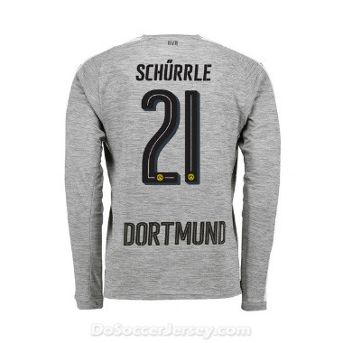 Borussia Dortmund 2017/18 Third Schürrle #21 Long Sleeve Soccer Shirt - Click Image to Close