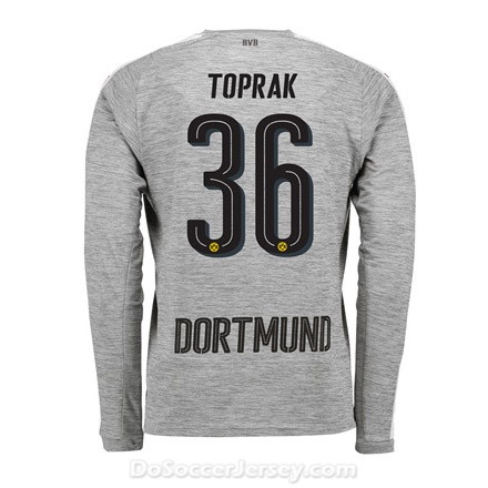 Borussia Dortmund 2017/18 Third Toprak #36 Long Sleeve Soccer Shirt - Click Image to Close