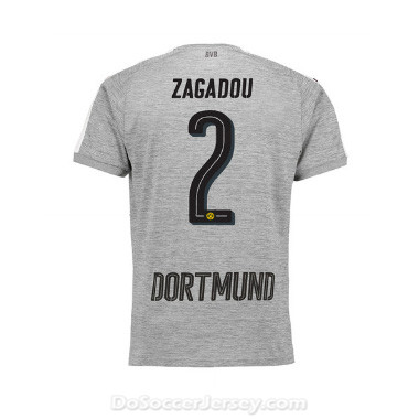 Borussia Dortmund 2017/18 Third Zagadou #2 Shirt Soccer Jersey
