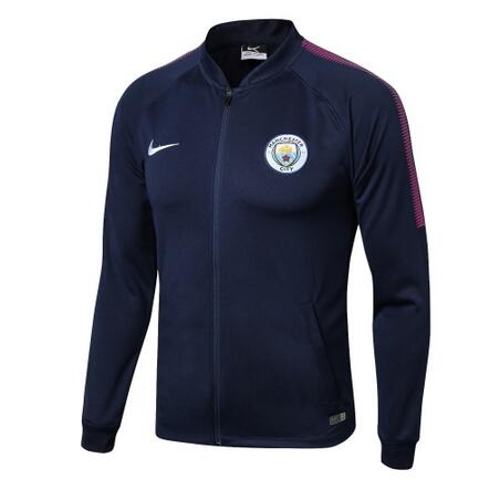 Manchester City 2017/18 Track Jacket Top Blue