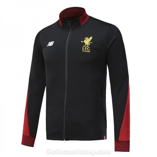 Liverpool 2017/18 Black Training Jacket - Click Image to Close