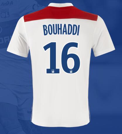 Olympique Lyonnais 2018/19 BOUHADDI 16 Home Shirt Soccer Jersey - Click Image to Close