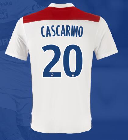 Olympique Lyonnais 2018/19 CASCARINO 20 Home Shirt Soccer Jersey - Click Image to Close